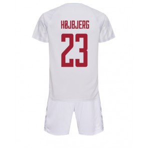 Danska Pierre-Emile Hojbjerg #23 Gostujuci Dres za Dječji SP 2022 Kratak Rukavima (+ kratke hlače)